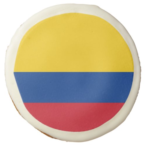 Sugar cookies with flag of Colombia