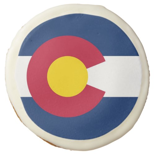 Sugar cookies with flag of Colorado USA