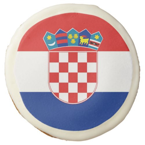 Sugar cookies with flag of Croatia