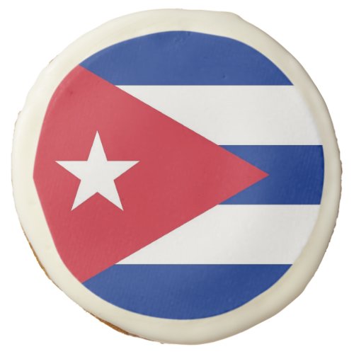 Sugar cookies with flag of Cuba