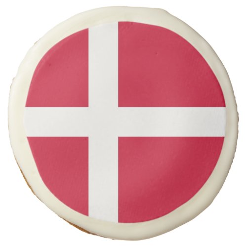 Sugar cookies with flag of Denmark