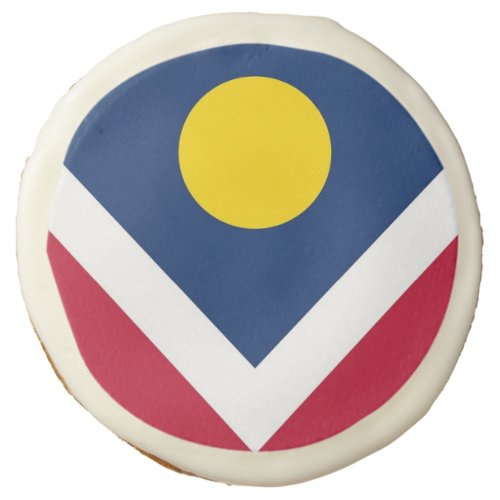 Sugar cookies with flag of Denver USA