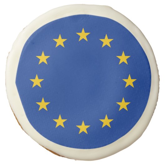 Sugar cookies with flag of European Union (Front)