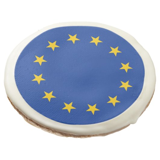 Sugar cookies with flag of European Union (Angled)