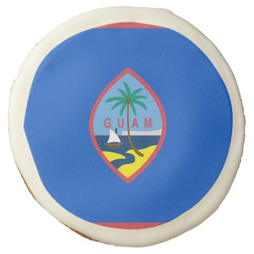 Sugar cookies with flag of Guam USA