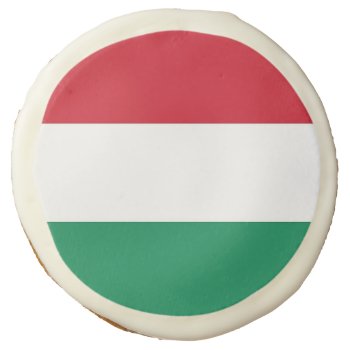 Sugar Cookies With Flag Of Hungary by AllFlags at Zazzle