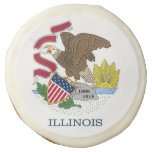 Sugar cookies with flag of Illinois, USA