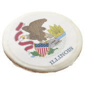 Sugar cookies with flag of Illinois, USA (Angled)