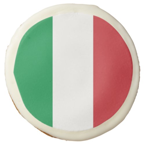Sugar cookies with flag of Italy