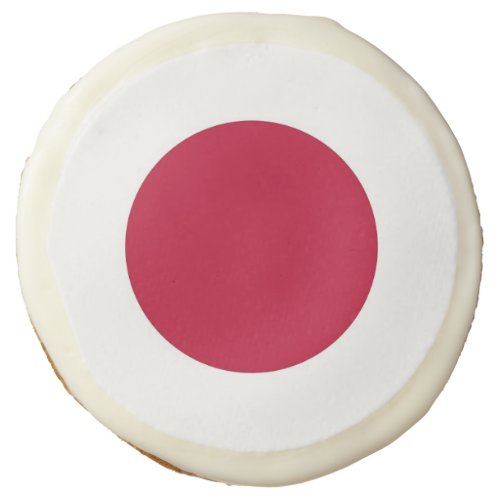 Sugar cookies with flag of Japan