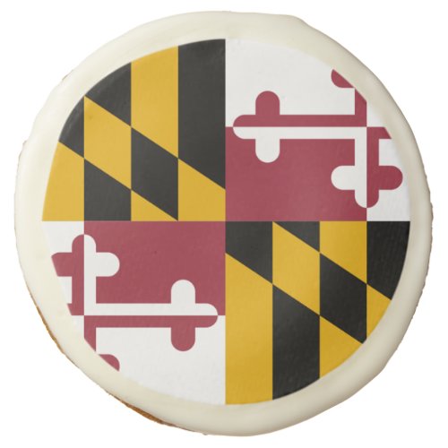 Sugar cookies with flag of Maryland USA