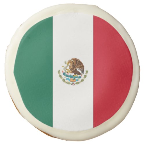Sugar cookies with flag of Mexico