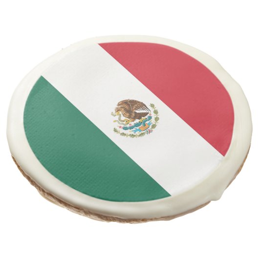 Sugar cookies with flag of Mexico (Angled)