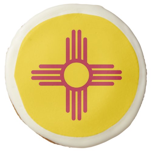 Sugar cookies with flag of New Mexico USA