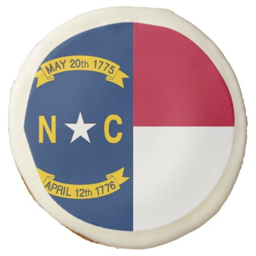 Sugar cookies with flag of North Carolina USA