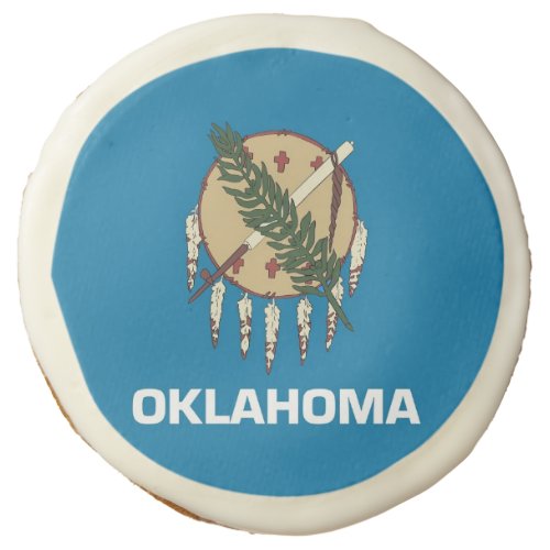Sugar cookies with flag of Oklahoma State USA