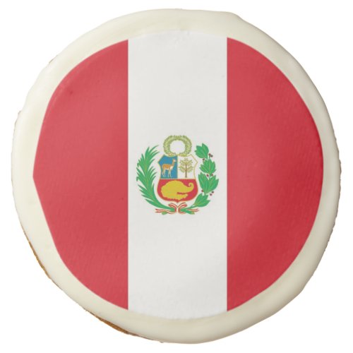 Sugar cookies with flag of Peru