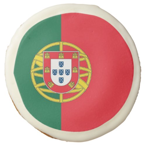 Sugar cookies with flag of Portugal