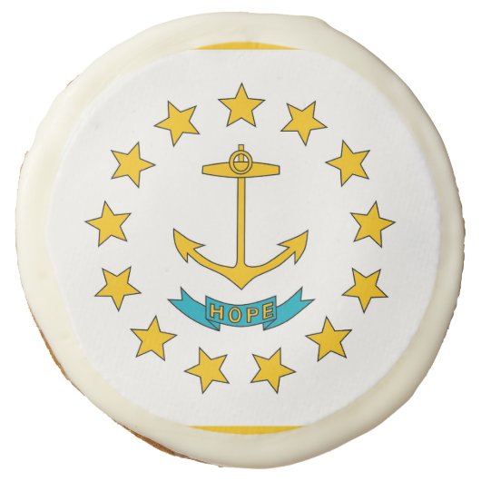 Sugar cookies with flag of Rhode Island State, USA (Front)