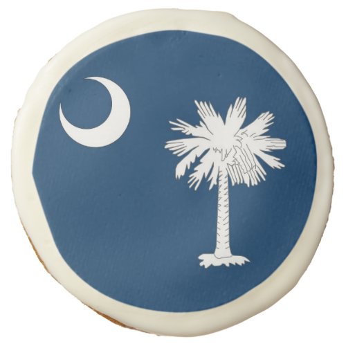 Sugar cookies with flag of South Carolina USA