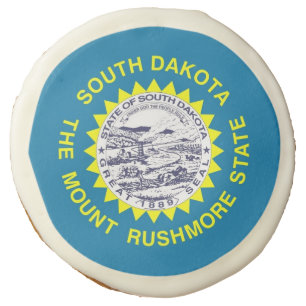 Sugar cookies with flag of South Dakota, USA