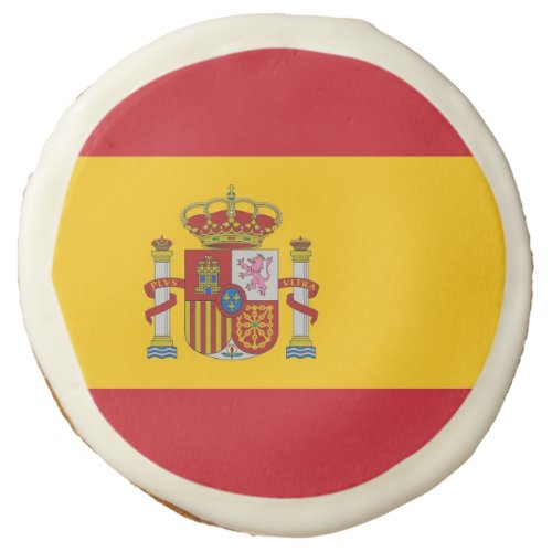 Sugar cookies with flag of Spain
