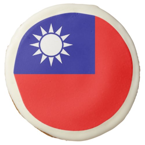 Sugar cookies with flag of Taiwan