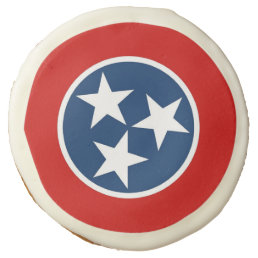 Sugar cookies with flag of Tennessee, USA