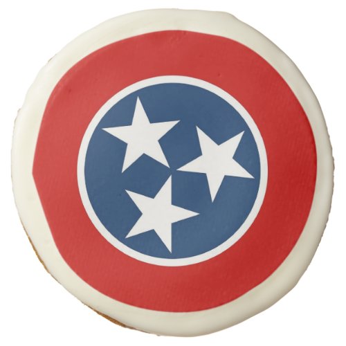 Sugar cookies with flag of Tennessee USA