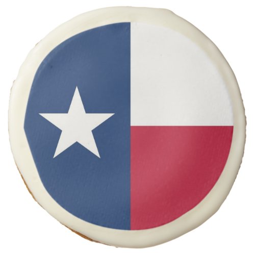 Sugar cookies with flag of Texas USA