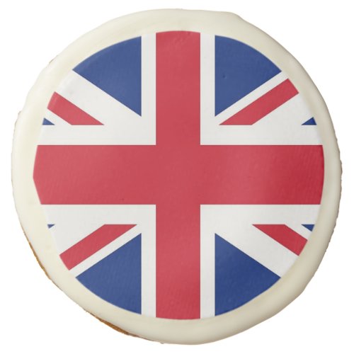 Sugar cookies with flag of United Kingdom