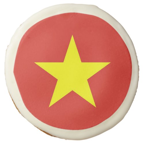 Sugar cookies with flag of Vietnam