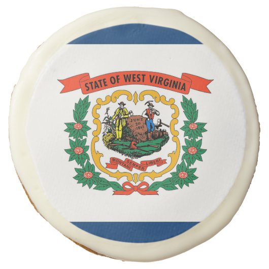 Sugar cookies with flag of West Virginia State (Front)