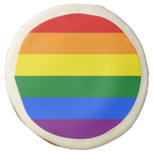 Sugar cookies with Pride flag of LGBT