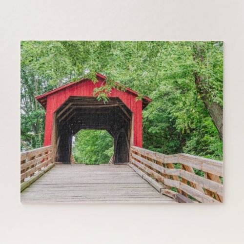 Sugar Creek Covered Bridge Glenarm IL 520 piece Jigsaw Puzzle