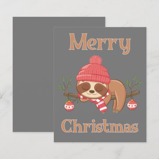 Sugar Cute Sloth Christmas (Front/Back)