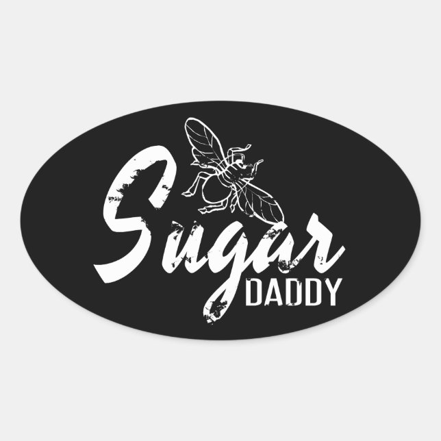 Sugar Daddy Oval Sticker (Front)