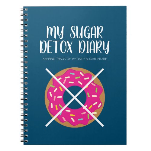 Sugar detox diary notebook helps you loose weight