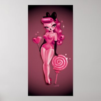 Sugar Doll Pinup Poster by FluffShop at Zazzle