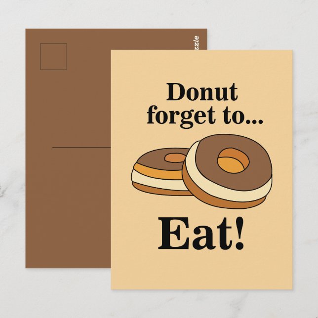 Sugar Donut Sweet Postcard (Front/Back)