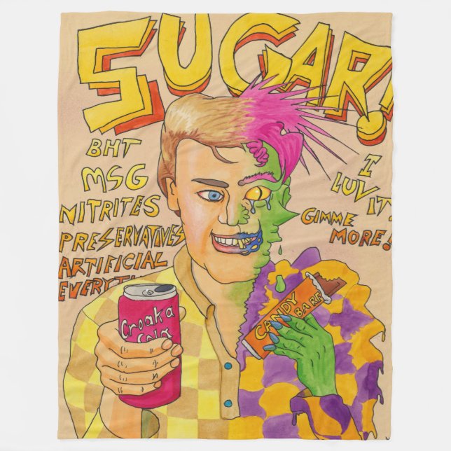 Sugar! Fleece Blanket (Front)