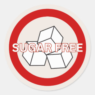 Sugar Free Food Allergy Alert Classic  Round Sticker