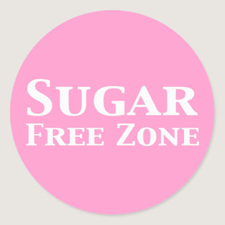 Sugar Free Zone Gifts Classic Round Sticker