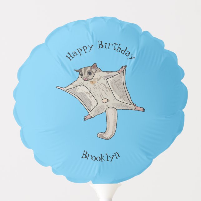 Sugar glider cartoon illustration balloon (Front)