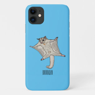 Sugar glider cartoon illustration iPhone 11 case