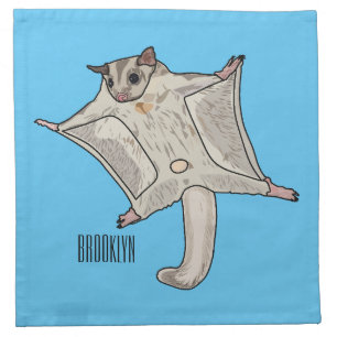 Sugar glider cartoon illustration cloth napkin