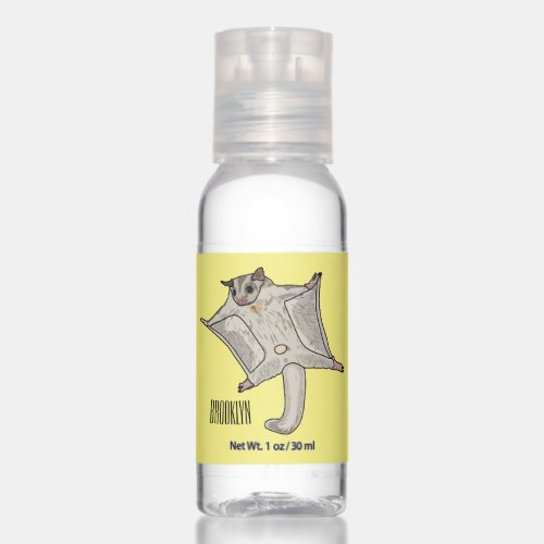 Sugar glider cartoon illustration  hand sanitizer