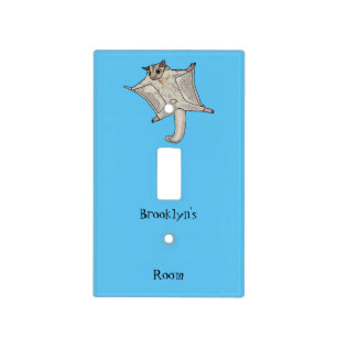 Sugar glider cartoon illustration light switch cover