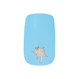 Sugar glider cartoon illustration minx nail art