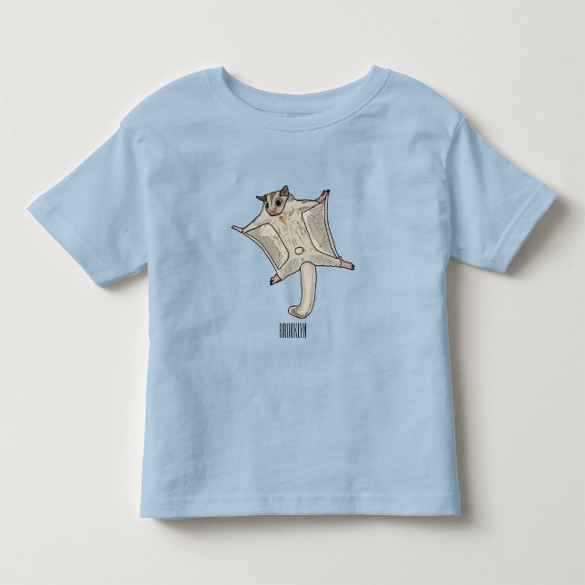 Sugar glider cartoon illustration toddler t-shirt (Front)